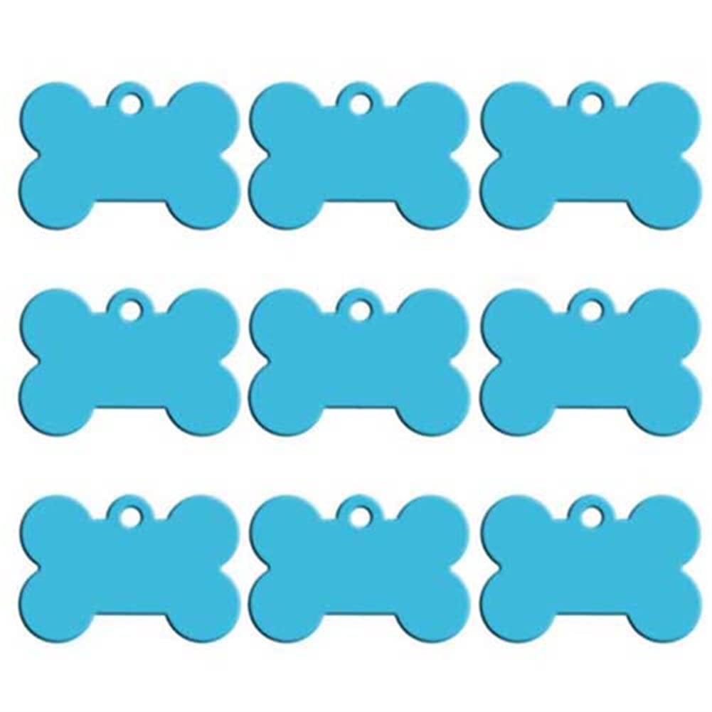 100 PCS Etiquetas de aluminio para placa de identificación de perro Tienda de mascotas Etiquetas de tarjeta de identificación en blanco Etiquetas personalizadas para nombre de mascota Número de d