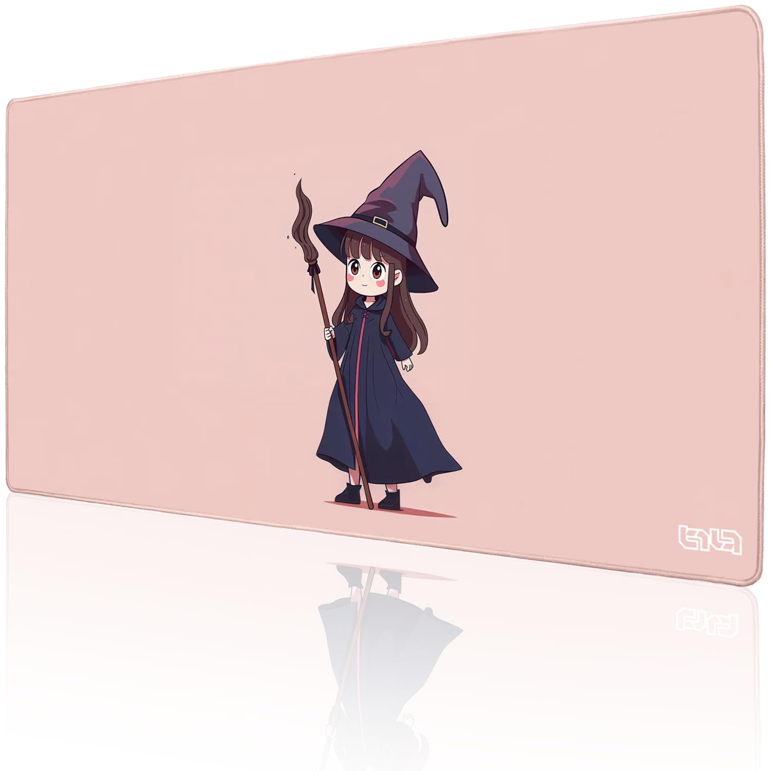 Tilt Podkładka na Biurko 100x50 cm | Antypoślizgowa Duża Podkładka pod Mysz oraz do Akcesoriów Komputerowych i Biurowych | Wodoodporna Mata na Biurko XXL (Chibi Magician)