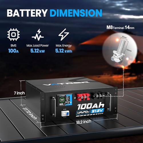  48V 100AH Lithium LiFePO4 Battery for Solar System & Off-Grid Applications with Touchable Smart Display & Mobile APP
| 