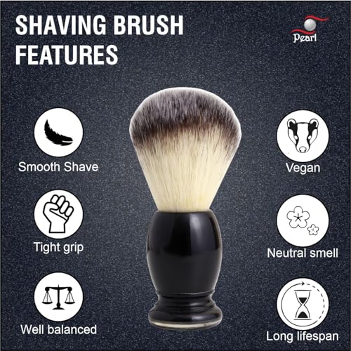 Image of Pearl Shaving Double Edge Safety Razor (SS-01CC With stand And Shaving Brush 11 SY) -Classic & Traditional shaving Kit for Men | Premium Shaving Set for Holi Gift Option