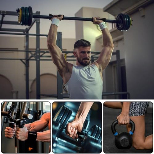 flintronic 6 Stück Griffpolster, Profi Neopren Griffpads, Griffpolster für Gewichtheben, Alternative für Trainingshandschuhe, Neopren Workout Pads für Bodybuilding, Fitness & Krafttraining, Schwarz