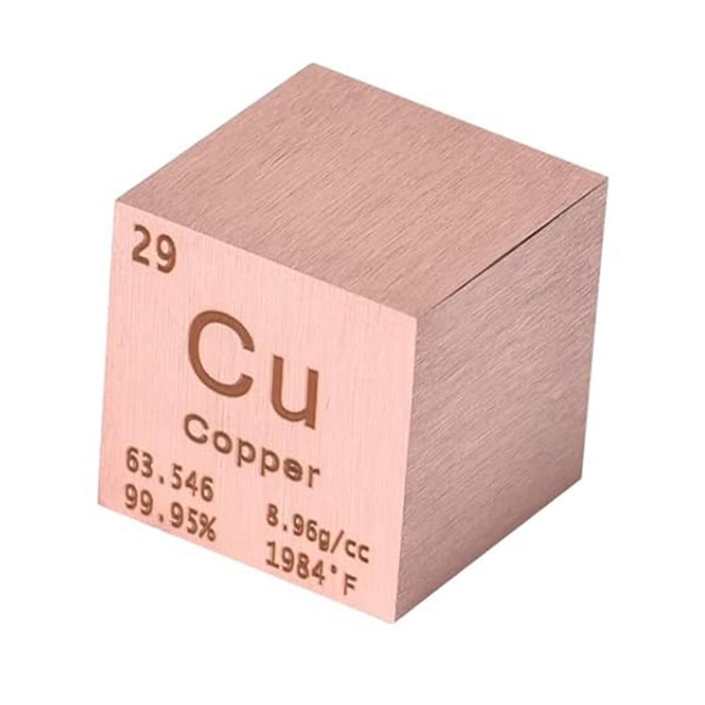 Set di cubi di elementi da 8 pezzi, cubo di metallo di tungsteno da 1 pollice, tavola periodica di elementi, per insegnamento, regalo, collezione