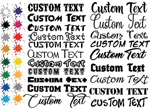 Personalized Design Your Own Name - Custom Vinyl Decal - Initial Phrase Or Quote - Vinyl Lettering For Car, Walls, Window, Windshield Computers, Hydroflask Text Name Letters Graphics Sticker - Custom Text Font Name Decal Sticker Compatible With Yeti Tumbler Cup, Laptop, Phones, Boats, And Vehicles #TOP2