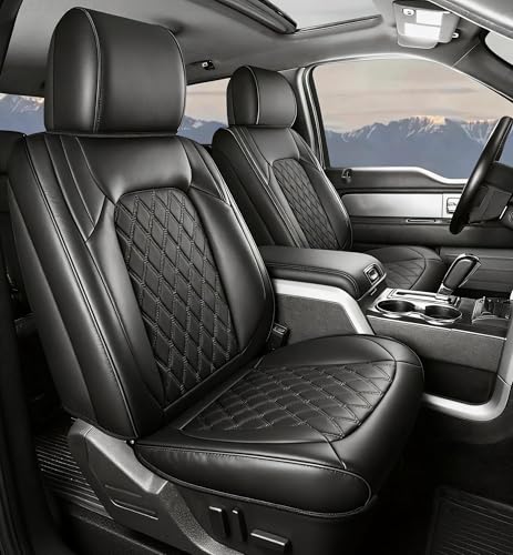 Umbrauto Custom Seat Covers for Silverado Waterproof Nappa Leather Full Set Seatcovers for Chevy Silverado/GMC Sierra 2007-2013 & 2019-2025 2026 1500 2020-2026 2500HD 3500HD Crew/Double/Extended Cab