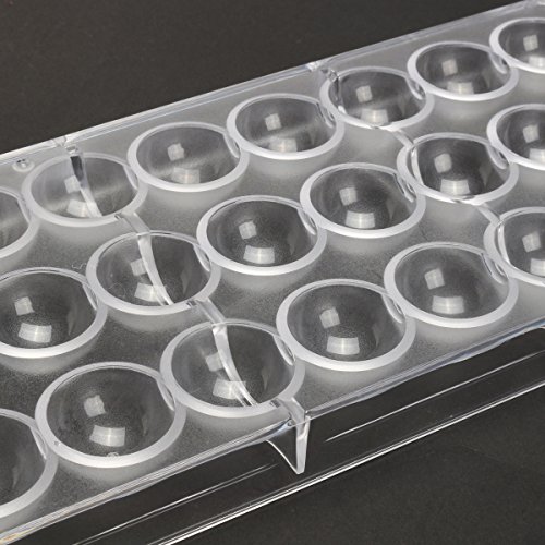 Hapyly 24 Grid Semi-Sphere Chocolate Candy Mold Pc Polycarbonate Chocolate Making Mould #TOP1