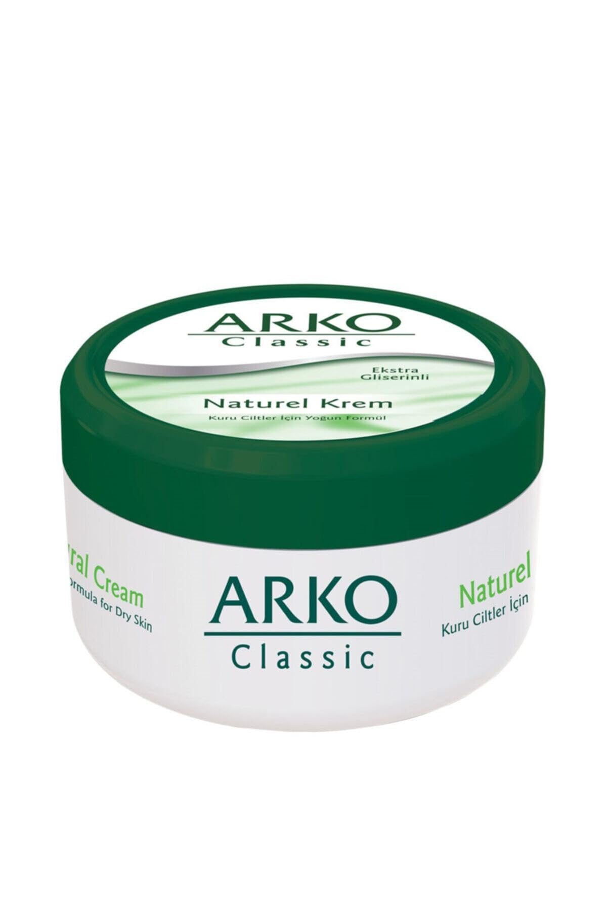ARKO Classic Naturel Krem, 300ml x 4 Adet, Kuru Ciltler İçin