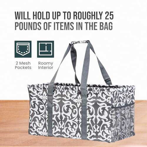 Image of Extra Large Utility Tote Bag - Oversized Collapsible Pool Beach Canvas Basket