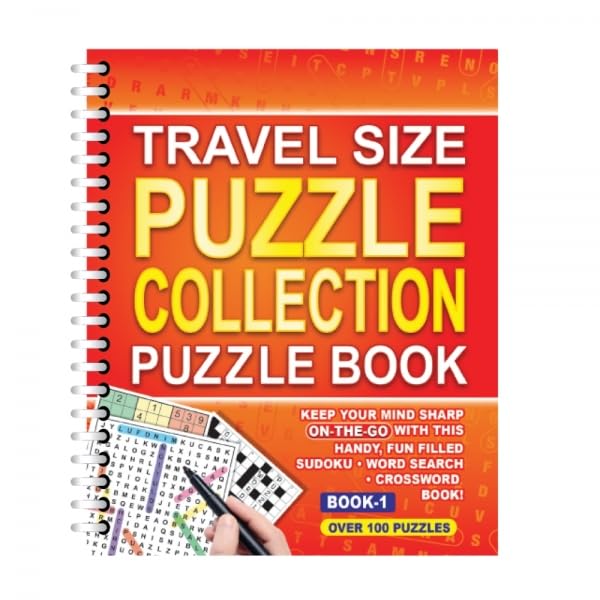 Sixstore A5 Spiral Bound Travel Size 3 in 1 Sudoku, Word Search, Crossword Puzzle Collection Book, 3 Books Supply - Image 3