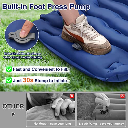 Lartoka Inflatable Sleeping Pads, Thick Durable Insulated Camping Sleeping Pads, Waterproof, Ultralight & Compact Sleeping Pad For Camping, Backpacking, Hiking, Traveling #TOP1