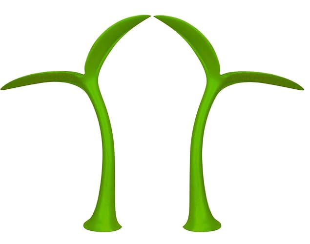 2pcs Set Blade of Grass 3D Car Decor, Car Exterior Decoration for Car Roof Bumper Hood, Motorcycle Helmets,Bean Sprouts Devil Horn Small Tentacles, Kawaii Car Stickers (Green Bean Sprouts) - Green Bean Sprouts