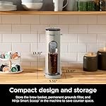 Ninja Pods & Grounds Single-Serve Coffee Maker, K-Cup Pod Compatible, Brews Grounds, Compact Design, 56-oz. Reservoir, 6-oz. Cup to 24-oz. Travel Mug Brew Sizes, Iced Coffee Maker, Stone, PB041ST - Image 2