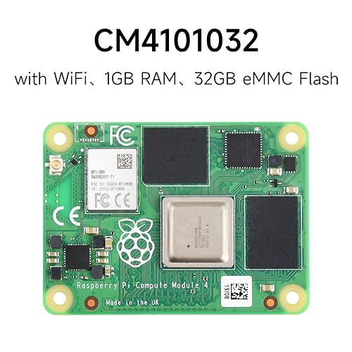 Image of Waveshare Pi Compute Module 4 Comes with Heatsink 4GB RAM 8GB eMMC Flash with WiFi