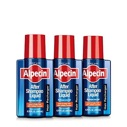 Alpecin After Shampoo Caffeine Liquid 6.76 fl oz (Pack of 3) I Topical Solution for Men's Thinning Hair I Promotes Natural Hair Growth I Sulfate Free with Concentrated Caffeine