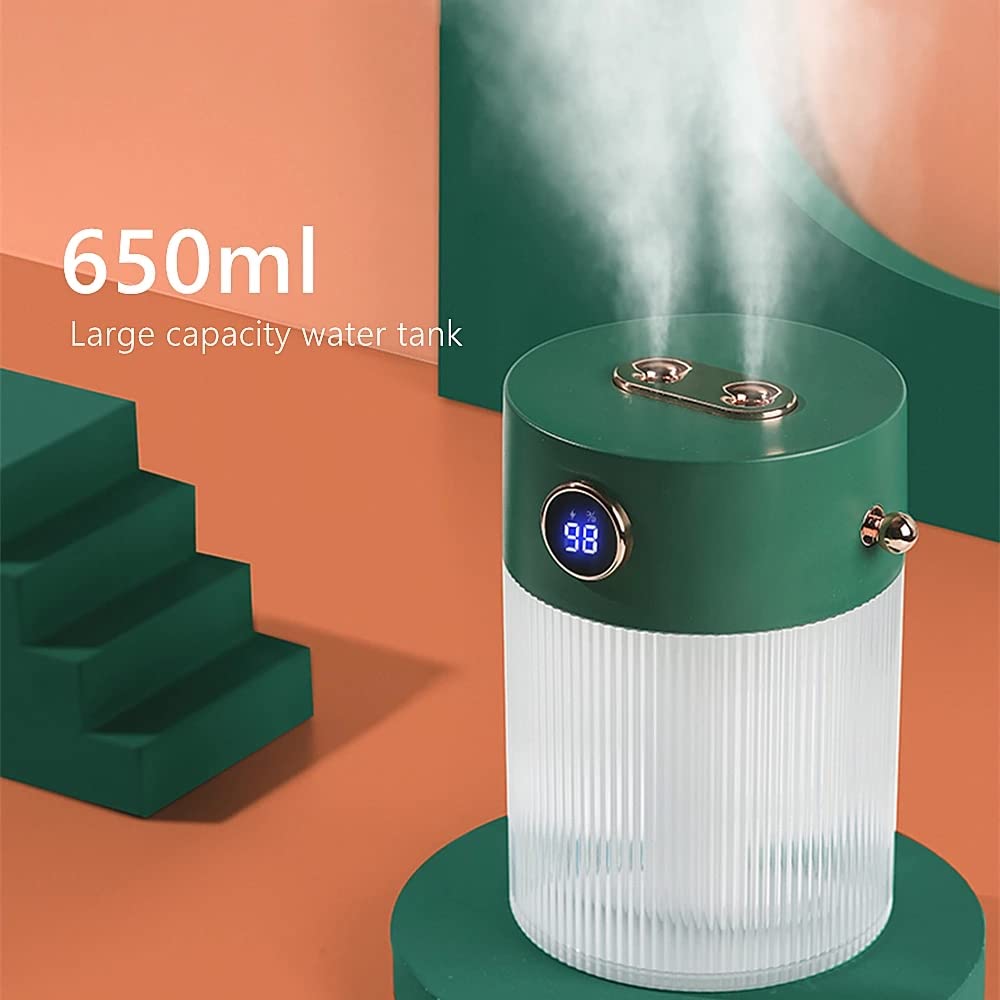 YXSH Diffusore di Aromi Senza Fili da 650 Ml Umidificatore A Batteria Ricaricabile con Diffusore di Olio Essenziale Umidificatore Ad Ultrasuoni per La Casa
