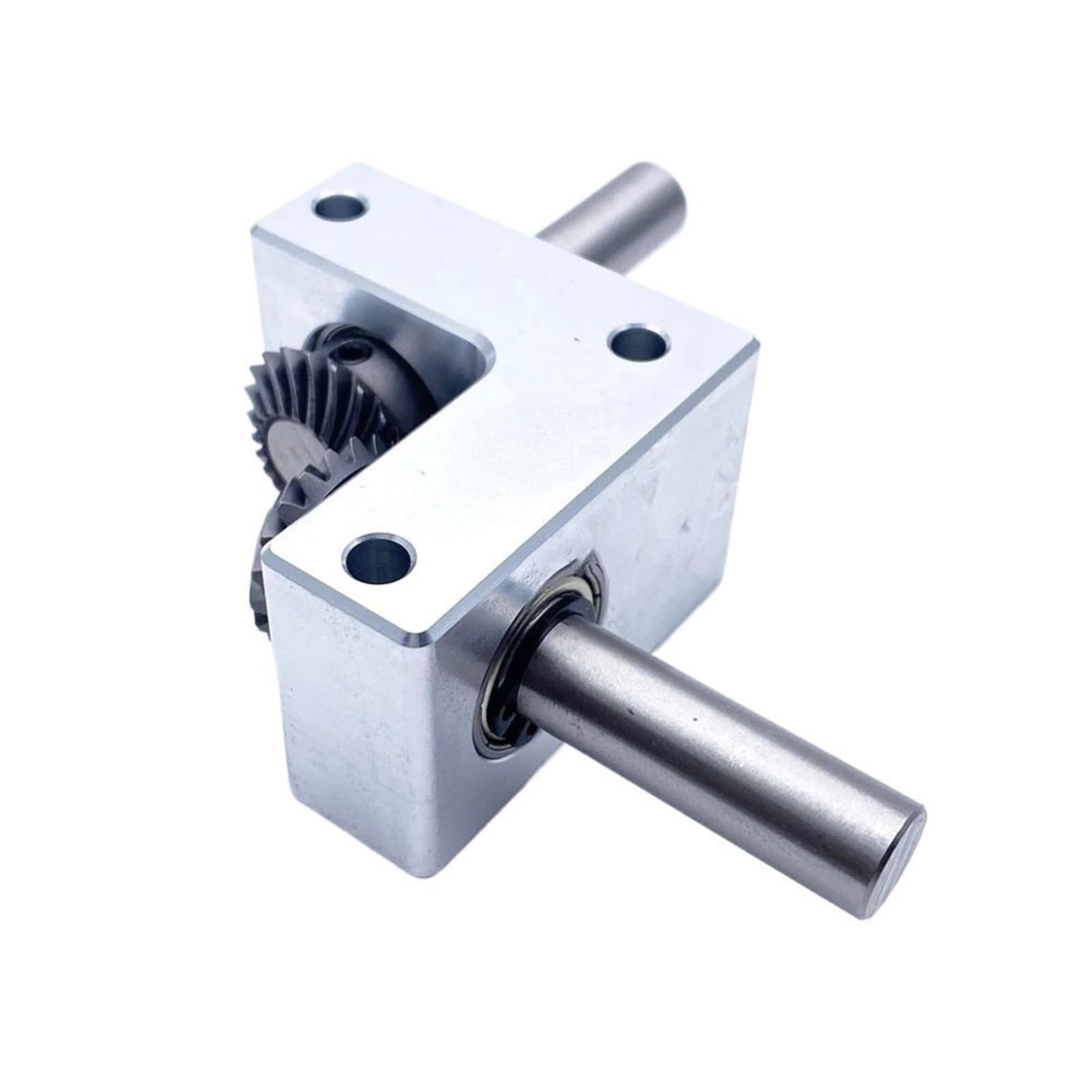 Angle Steering 90 Degree 1:1 Spiral Bevel Gearbox 6mm 8mm 10mm Shaft Right Angle Commutator 90 Degree Reversing Reducer Gear Box Driving Change(10mm Shaft)
