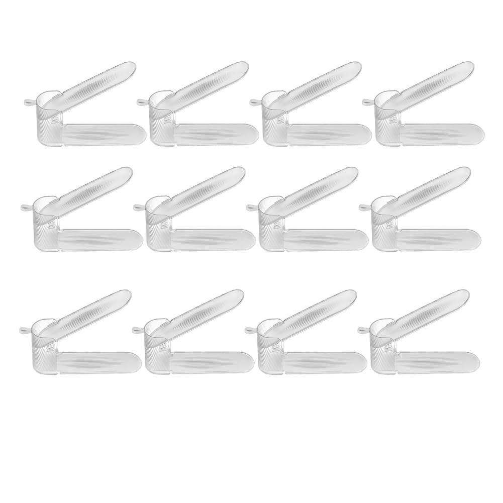 CTRLZS 12Pack Shoe Slots Organizer for Closet,Adjustable Shoe Rack Holder Shoe Space Savers Shoe Racks for Closet Dormitory