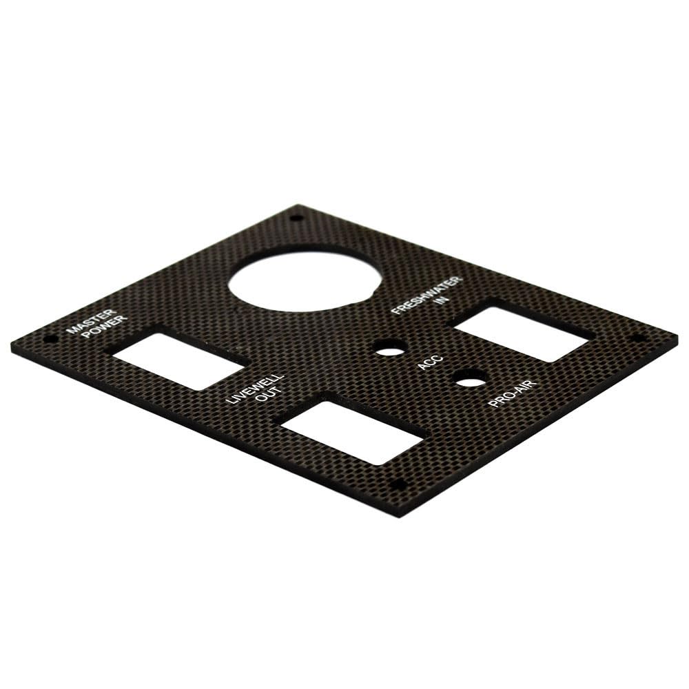 Bass Cat Boat Blank Switch Panel | Master Power Livewell Carbon Fiber