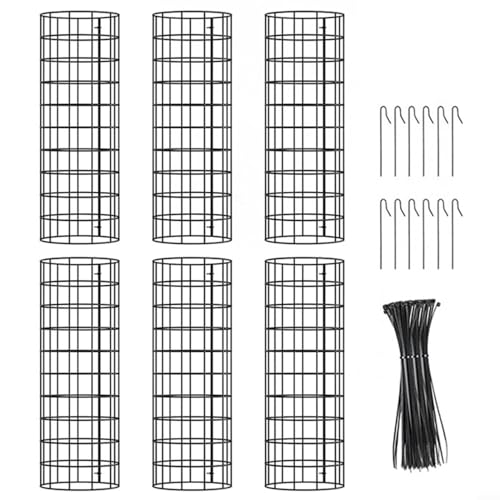 ZYNCUE Protectores de árboles, protectores de árboles, protector de tronco de árbol, protectores de plantas de animales, paquete de 6 protectores expandibles de malla para viveros (A)