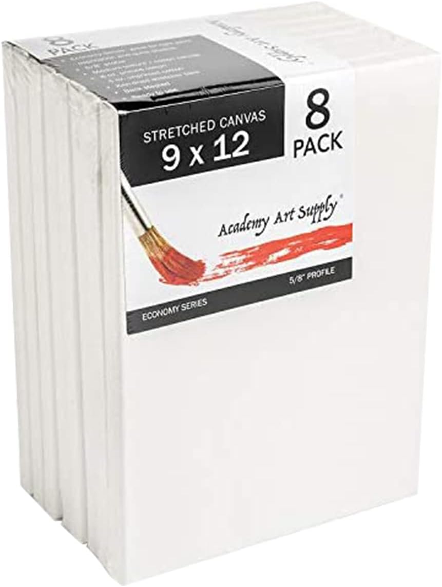 Stretched Canvases Pack of 8 (9 x 12)