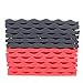 12 Pack Egg Crate Foam Red Charcoal 1 Inch x 12