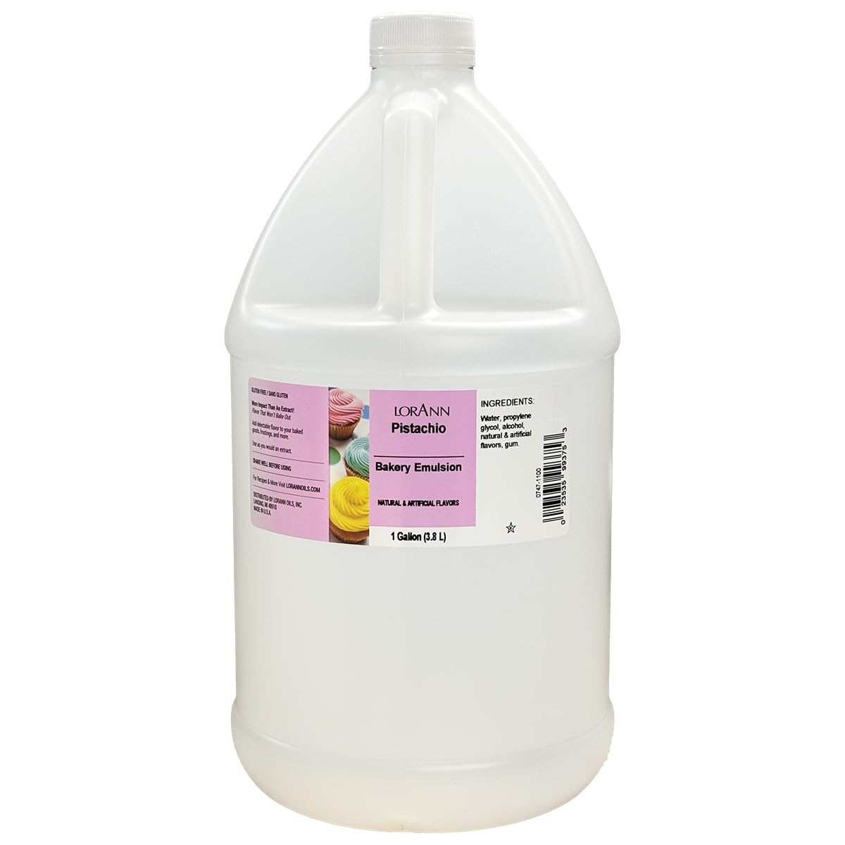 Pistachio Bakery Emulsion: Perfect for Boosting Nutty Notes in Baked Goods by LorAnn Oils – gallon, No Color, Model Emulsion, Pistachio, 1 Gallon (K)(H)