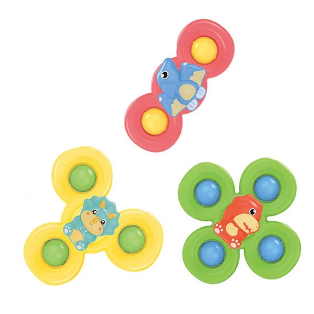 3Pcs Suction Cup Rotating Top Toys Cartoon Rotating Suction Toys Bath Toys for Bathroom Dining Table and Travel (Dinosaurs) (B0CFV6KRX1) Amazon Price History, Amazon Price Tracker