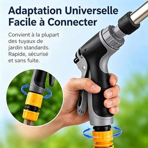 Pistolet Haute Pression Jetterix à Jet Réglable Multi-Surfaces - Lot de 2 - 5