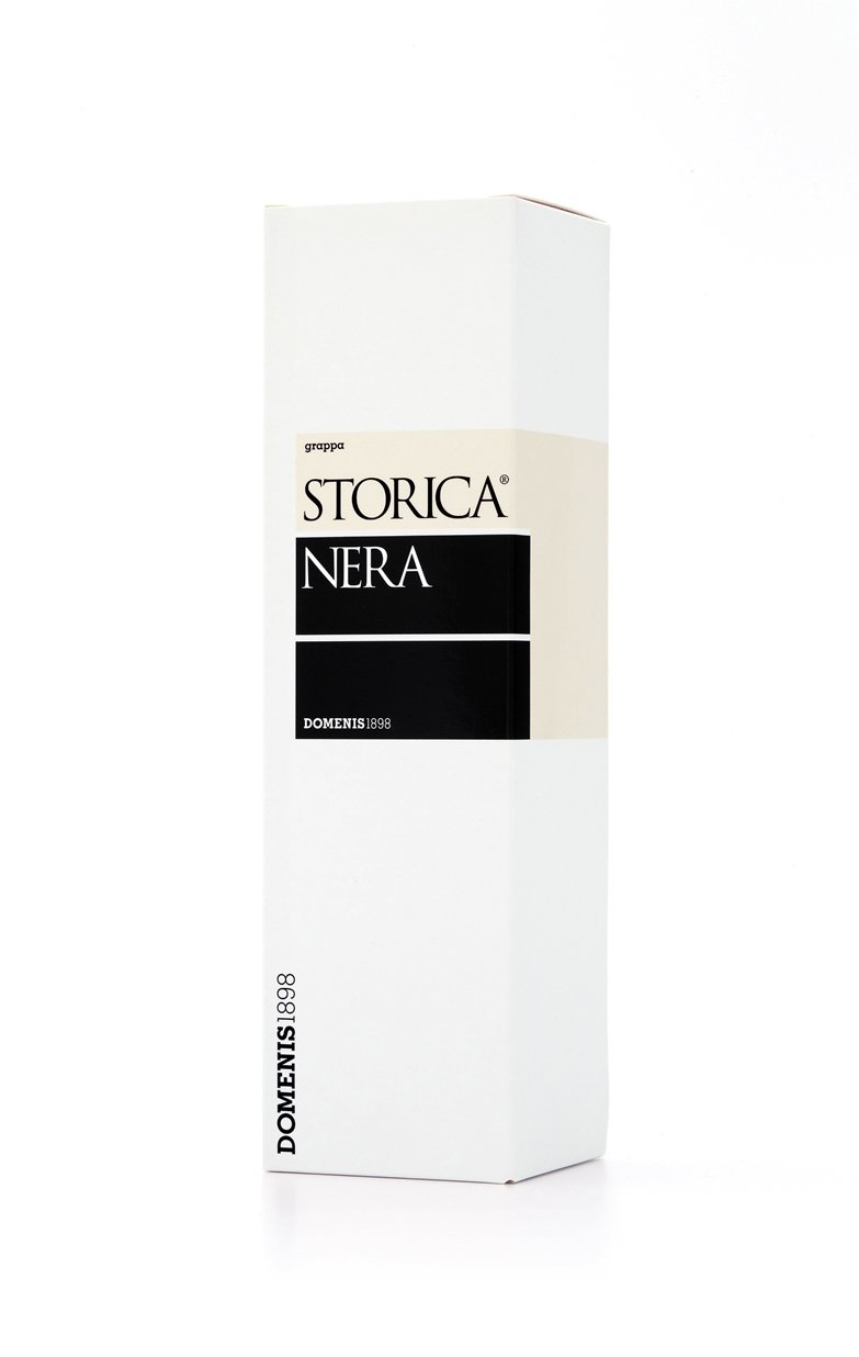 DOMENIS1898 - Grappa STORICA NERA 50% vol. con astuccio, bottiglia in vetro formato 50 cl – pluripremiata, nasce da selezionate vinacce fresche di Cividale del Friuli