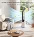 AKIRES 38" Bladeless Tower Fan, Bladeless Fan with 4 Modes, 20 Speeds,120° Oscillating, 5 LED Colors, 12H Timer, Ultra-Quiet DC Motor, Remote Control, Tower Fan for Indoor, Bedroom, Office Matte White