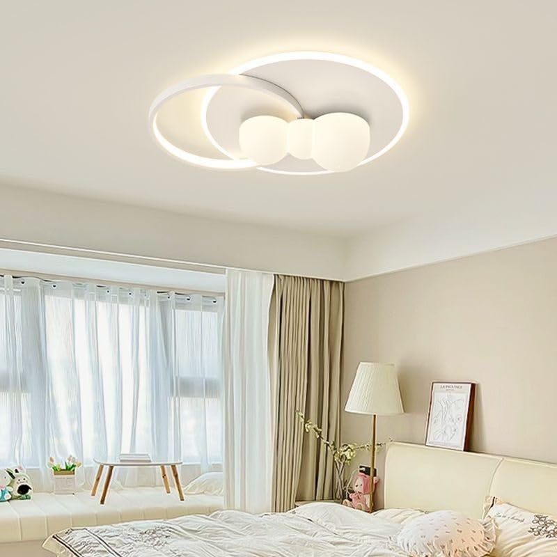 Plafonnier de chambre nuage blanc C 40cm à 3 couleurs d'éclairage