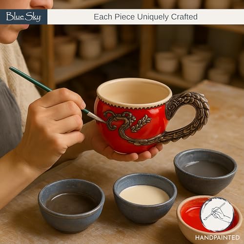 Blue Sky Ceramics Red Dragon Cup Multicolor miniatura 2
