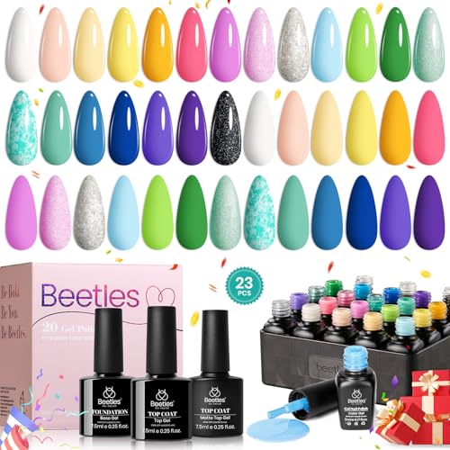 Beetles Spring Gel Nail Polish Set, 23 PCS 20 Colors ...