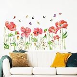 Beautiful Flower Wall Decals for Home Decor, Easy-to-Apply Plant Floral Wall Stickers for Nursery Ki