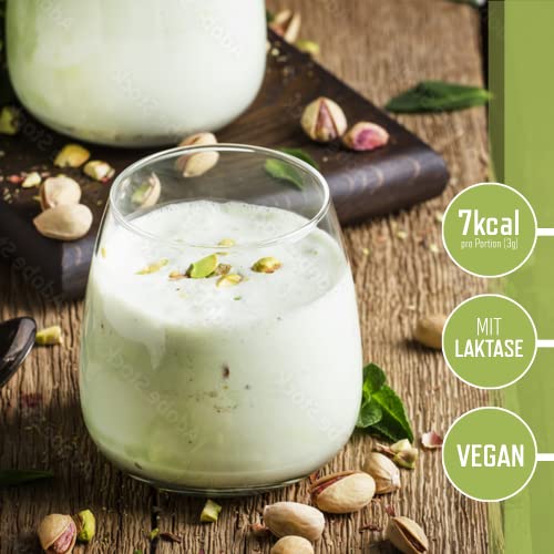 Flasty Geschmackspulver (Pistazie Weiße Schokolade) 1 x 250g Kalorienarmes Flavour Pulver mit Nur ca. 9 kcal pro Portion bringt es Leben in deinen Quark, Joghurt und vielem mehr.