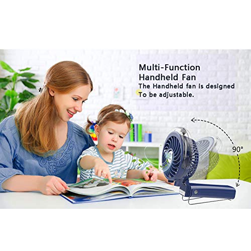 HandFan Handheld ventilator USB draagbare opvouwbare elektrische ventilator Opvouwbaar 3 snelheidsaanpassing Wind & persoonlijke ventilator op batterijen voor thuis/buiten/reizen/kamperen - Image 8