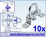 10x Drehverschluss für Öse Pkw Anhänger Plane Planenverschluss verzinkt