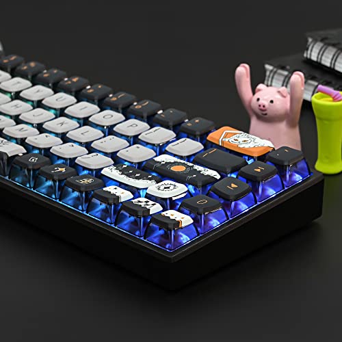 Image of Fogruaden Pudding Keycaps 60 Percent, 118 Dye-Sublimation Keycaps Set, ASA Profile Custom Keycap for Mechanical Keyboard(Dark Fairytale)