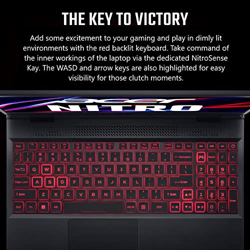 Acer Nitro 5 AN515-58-57Y8 Laptop para jogos | Intel Core i5-12500H | NVIDIA GeForce RTX 3050 Ti GPU para laptop | Tela IPS FHD 15,6' 144Hz | DDR4 de 16GB | SSD 4ª geração de 512GB glide