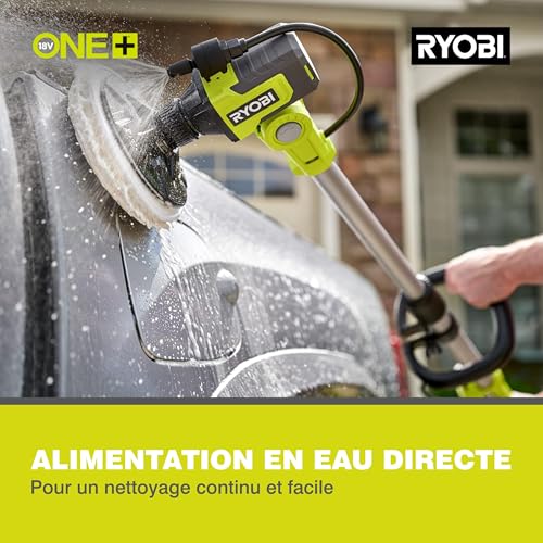 RYOBI ONE+ RWTS18-0 Accu-natte reinigingsborstel, 18 V, telescopisch tot 1,4 m, 15 cm borstelkop, max. stationair toerental min¹ 0-2100, zonder accu en oplader - Afbeelding 6