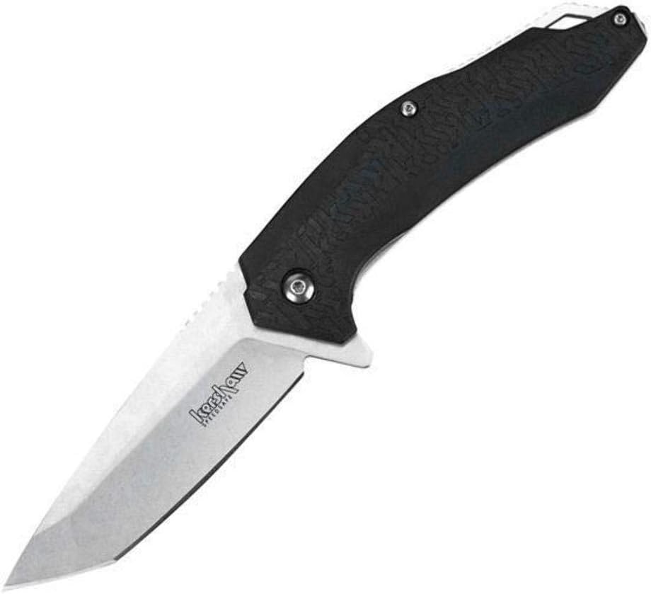 Kershaw FreeFall Pocket Knife (3840) 3.25 In. Stonewashed Stainless Steel Blade with Modified Tanto Tip; K-Texture Handle; SpeedSafe Assisted Open, Liner Lock, Reversible Deep-Carry Pocketclip; 4.1 oz