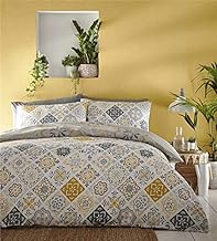 Homemaker Bedding Moroccan tile print duvet sets - quilt cover & pillow cases (Ochre,Super King)