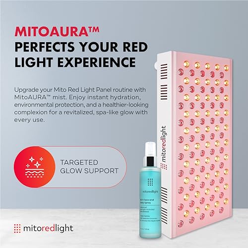 Image of Mito Red Light - MitoMID 2.0 Red Light Panel - Red Light Therapy for Face and Neck - Red Light & Near Infrared Red Light Therapy - At-Home Red Light Therapy for Body
