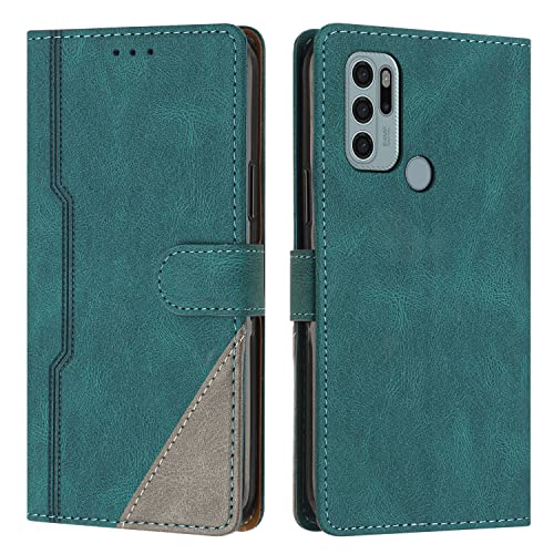 Radoo Funda para Motorola Moto G60S, Funda Cartera de Cuero Multifunción, Cierre Magnético con Solapa Antichoque, Flip PU Cuero Carcasa Magnético Caso Cartera Móvil Case para Motorola G60S (Verde)