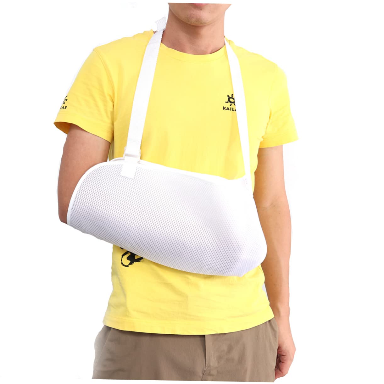 NIYANGLE Adjustable Breathable Arm Sling Comfortable Medical Shoulder Immobilizer for Broken Fractured Arm Reversible Design with Easy One Handed Lightweight Mesh for Increased Airflow