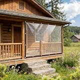 Telo Trasparente 220 x 450 cm Resistente Alle Intemperie e a Raggi Uv, Impermeabile, Robusto Telo Impermeabile Esterno per Barche, Legno, Piscina, Mobili da Giardino, Auto, Colore trasparente