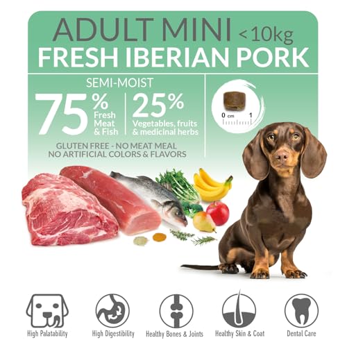 Arquivet Fresh MINI Iberian Pork - Halbfeuchtes Futter für Hunde Kleiner Rassen - 1 kg