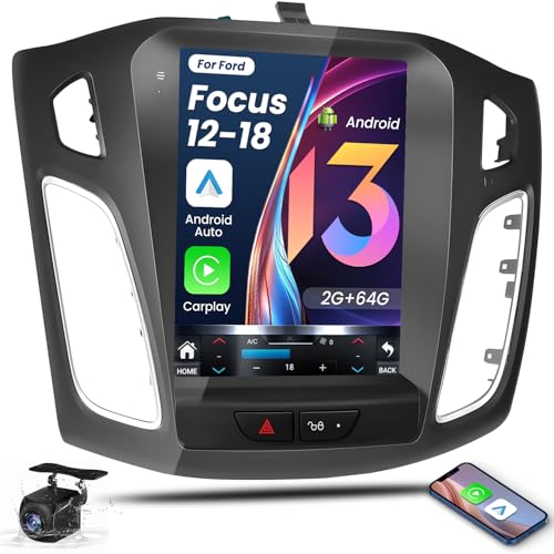 �A�b�v�O���[�h(2+64G) 1024 x 768 HD 10.4�C���` 5GWiFi Android12 �J�[�X�e���I���W�I Ford Focus 2012-2018 ���C�����XCarPlay & Andriod Auto 32EQ�Ή� DSP/FM&�~