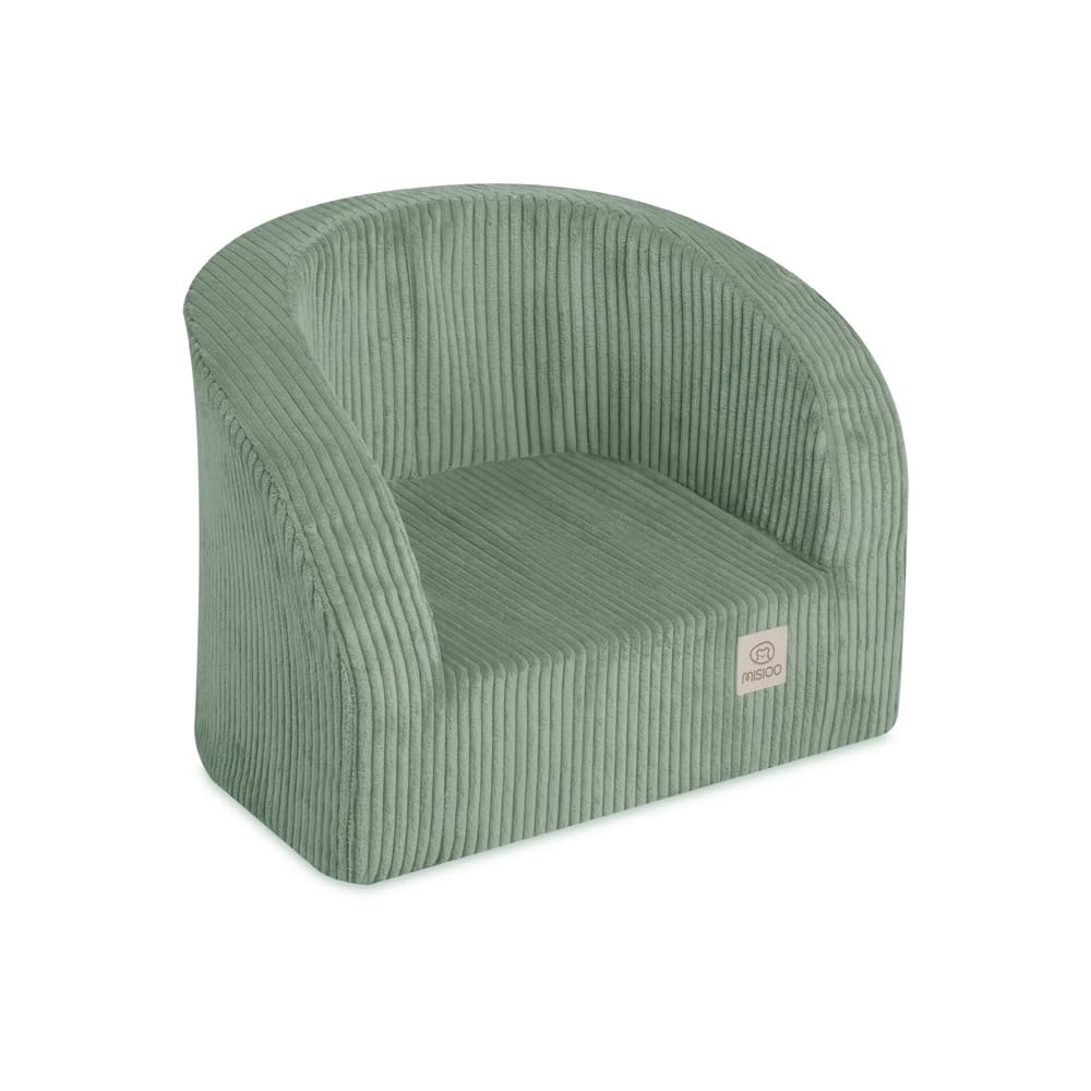 MISIOO Fauteuil pour Enfant à partir de 1 an, en Corduroy, de qualité supérieure, Stable et Doux, rembourré, Ergonomique, 40 x 53 x 36 cm, Fauteuil pour Enfant à partir de 1 an