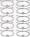 Milacolato 10 pièces Bracelet Mauvais Oeil Bracelet de Bonne Chance Bracelets de Charme Kabbale Bracelets d'Amitié Bijoux pour Femmes Hommes