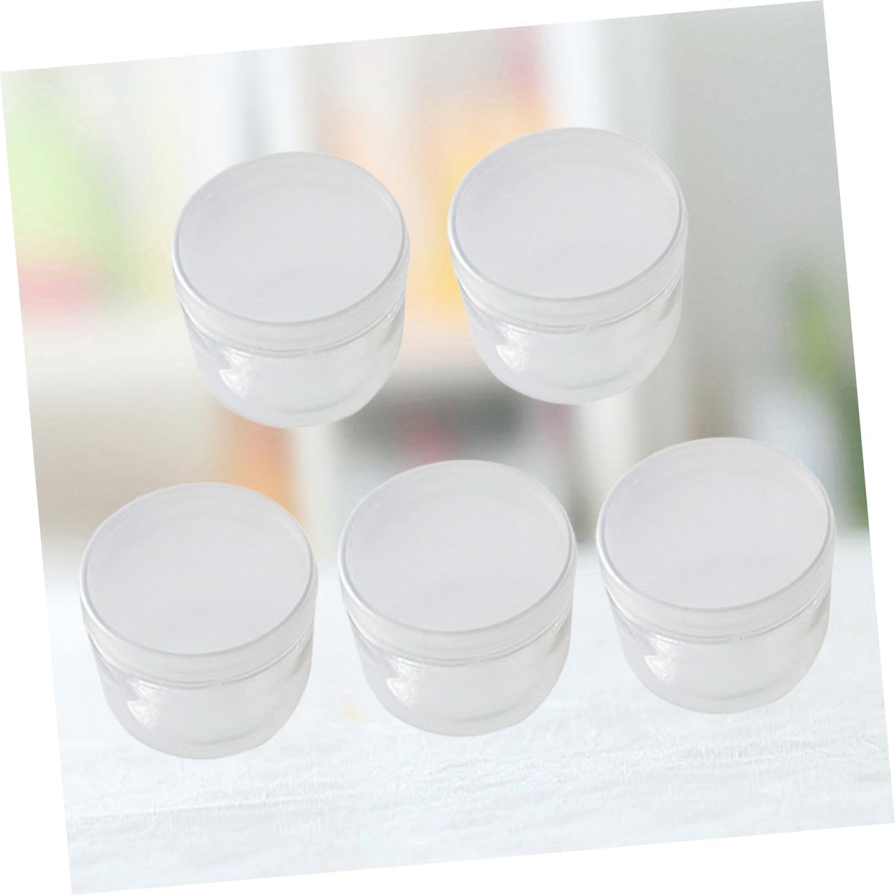 Ciieeo 15pcs Plastic Storage Jars Lid for Hair Accessories and Jewelry Organization Compact Desktop Storage Box for Bathroom and Bedroom Use